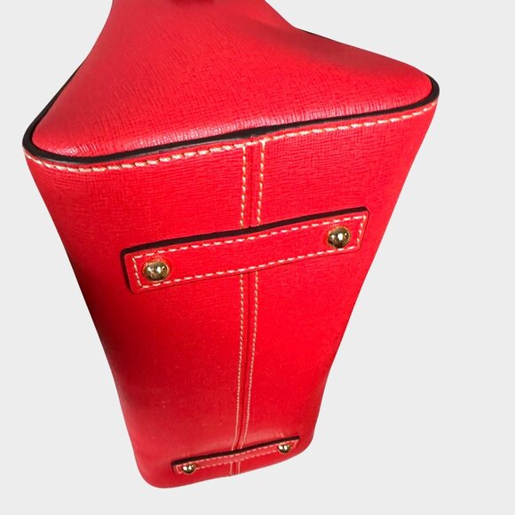 Dooney and Bourke Red Leather Satchel Bag Structured Handbag - NWT  MRSP 448.00 - Picture 10 of 14
